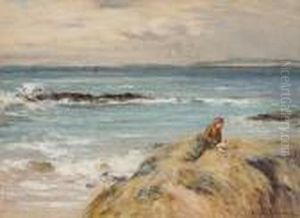 A Boy And His Dog On The Shore A Boy And His Dog On The Shore
