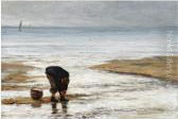 The Beach Comber; Bringing In The Nets At Dusk - view 1