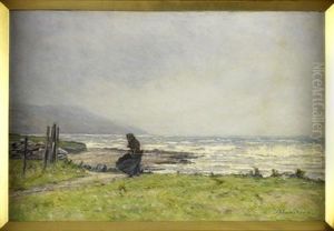 Figure On A Windswept Beach by Joseph Henderson