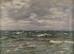 A Steamer Off A Headland