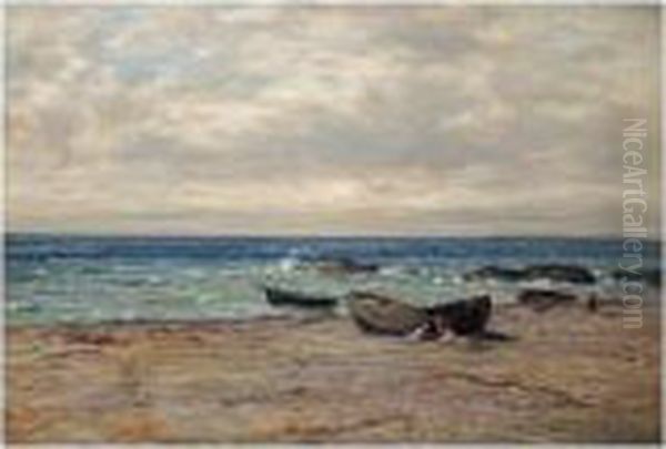 Children Playing On The Shore - view 1