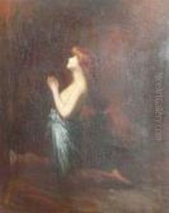 Jeune Fille En Priere. by Jean-Jacques Henner