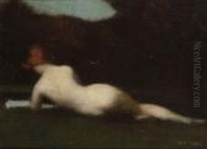 Nu Allonge Dans Un Paysage by Jean-Jacques Henner