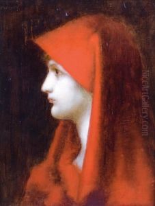 Femme Au Voile Rouge by Jean-Jacques Henner