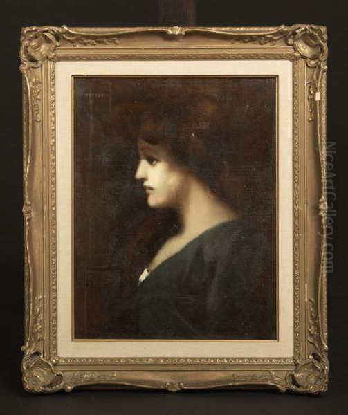 Profile Portrait Study Of An
Auburn-haired Girl - view 1
