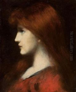 Red Haired Woman In Profile by Jean-Jacques Henner