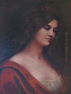 Portrait Of Woman With Red Hair by Jean-Jacques Henner