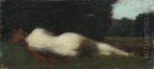 Nu Allonge, Etude Pour 'la Nymphe Endormie', Vers 1896 by Jean-Jacques Henner