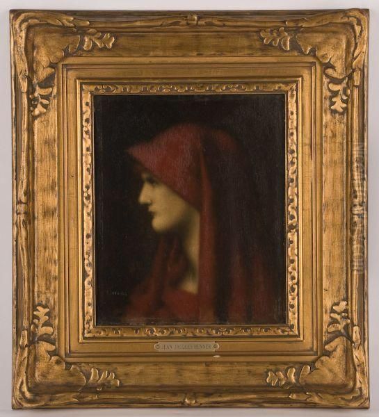 Portrait Of A Woman In Profile Wearing Red Drapery - view 1