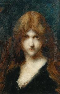 Head Study Of A Girl by Jean-Jacques Henner