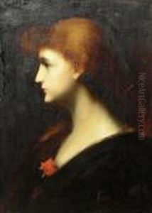 The Red Carnation by Jean-Jacques Henner