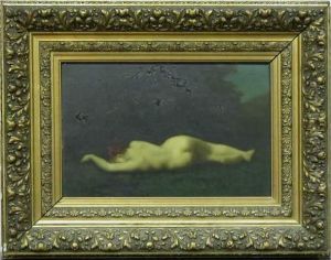 Paire De Peintures A Lhuile Sur Panneau by Jean-Jacques Henner