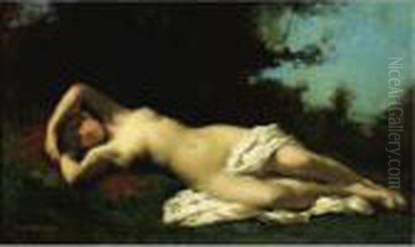 A Nymph In A Wooded Landscape - view 1