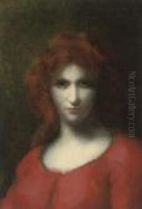 Lady In Red by Jean-Jacques Henner