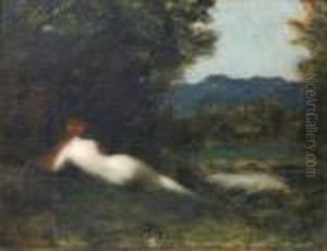 Nu De Dos Dans Un Paysage