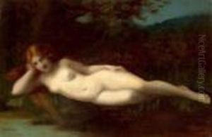 Woman Reclining. by Jean-Jacques Henner