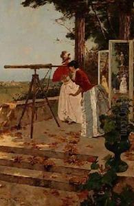 Two women admiring the town of Florence