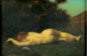Jeune Femme Allongee by Jean-Jacques Henner