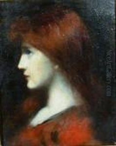 Red-haired Woman In Profile by Jean-Jacques Henner