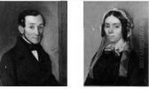 Paire De Portraits : Paire De Portraits :