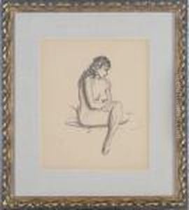 Study Of A Female Nude by Robert Henri