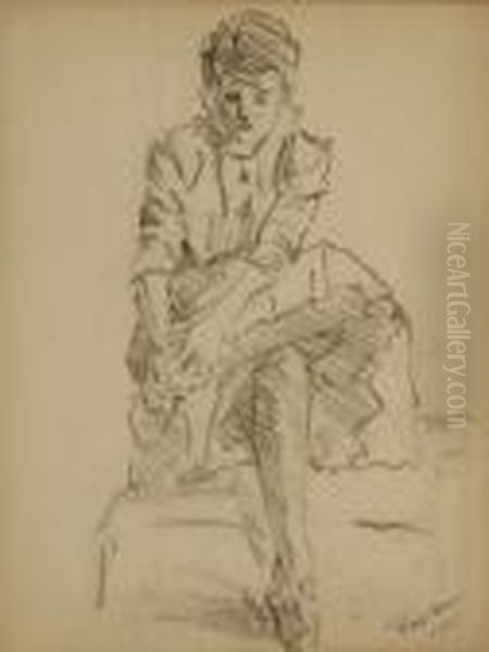 Girl Tying Shoe - view 1