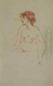 Seated Female Nude by Robert Henri