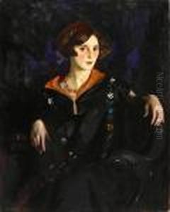 Portrait Of Miss Louise Getz by Robert Henri