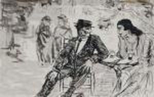 Couple At A Cafe by Robert Henri