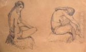 Seated Nude Studies by Robert Henri