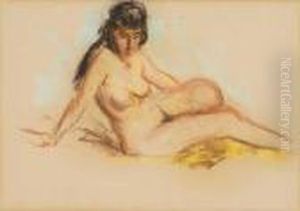 ''reclining Nude'' by Robert Henri