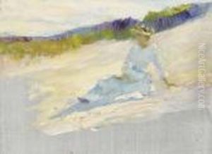 Sunlight, Girl On Beach, Avalon by Robert Henri
