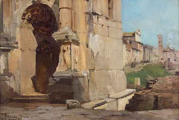 Le forum romain et lArc de Triomphe de Septime Severe, 1883 - view 1