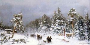 A Wintery Walk by Hjalmar (Magnus) Munsterhjelm