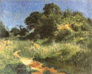 Viraghegy Landscape with a path 1904 by Jeno Maticska