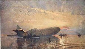 St George and the Dragon Zeppelin L15 in the Thames April 1916 St George and the Dragon Zeppelin L15 in the Thames April 1916
