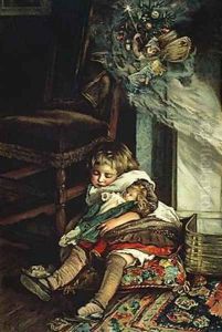 Children dreaming of toys by Lizzie (nee Lawson) Mack