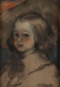 Head Study Of A Young Girl by James Watterston Herald