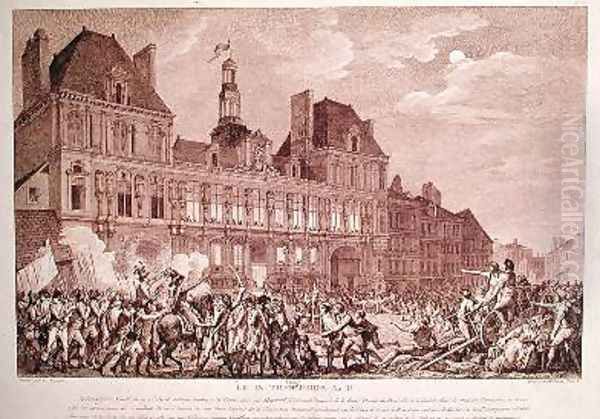 Robespierre Saint-Just Couthon and Hanriot Taking Refuge in the Hotel-de-Ville in Paris - view 1