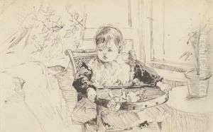A Baby In A High Chair by James Watterston Herald