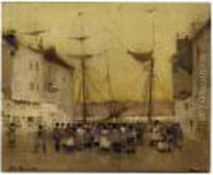 The Quayside At Harwich by James Watterston Herald