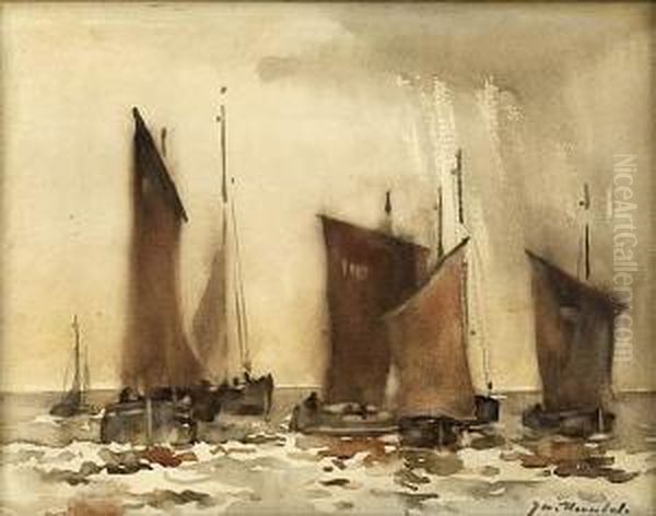 Fishing Fleet Setting Out - view 1