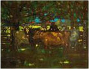 Cattle Resting In The Shade by James Watterston Herald