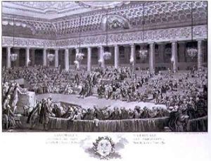 The National Assembly Abandoning all Privileges at Versailles by Charles Monnet