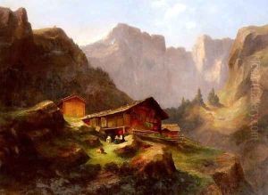 Hutte In Den Alpen (Hut in the Alps) by Jost Anton Muheim
