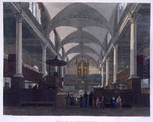 Interior of Christ Church by Frederick Mackenzie