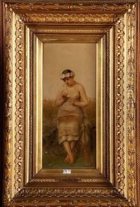 Jeune Fille A La Marguerite by Leon Herbo