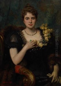 Elegante A La Guirlande De Fleurs by Leon Herbo