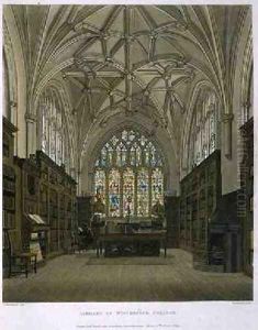 Library of Winchester College by Frederick Mackenzie