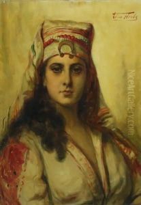 Portrait D'orientale by Leon Herbo